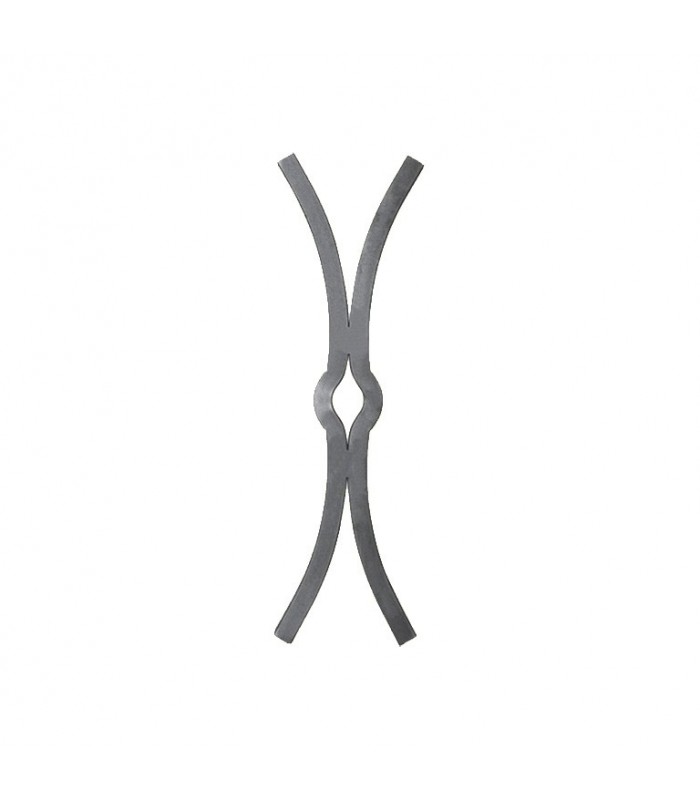 Clef de tirant 600x180mm carré de 25x25mm en acier pour axe ø30mm maximum