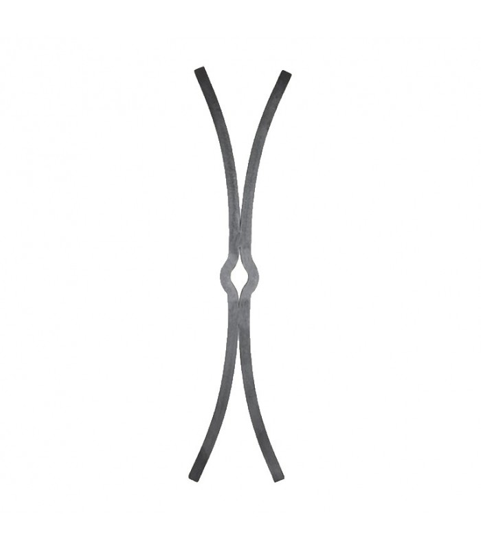 Clef de tirant 900x230mm carré de 25x25mm en acier grenaillé