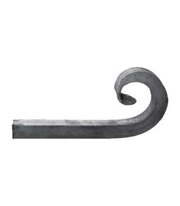 Crosse forgée 250x120mm carré de 25x25mm en acier finition patte d'oie