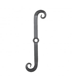 Clef de tirant en "S" 525x105mm carré 30x30mm en acier forgé pour axe ø26mm
