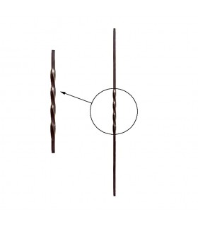 Balustres torsadés 900mm carré de 12x12mm pour escaliers ou garde corps