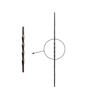 Balustres torsadés 1200mm carré de 12x12mm pour défenses et clôures