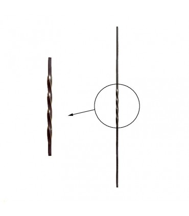 Balustres torsadés 1200mm carré de 12x12mm pour défenses et clôures