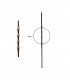 Balustres torsadés 1200mm carré de 16x16mm pour poteau intermédiaire