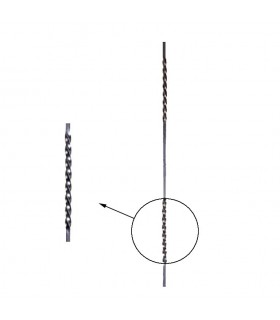 Balustre 2 torsades 900mm carré de 12x12mm pour clôtures ou escaliers