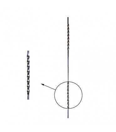 Balustre 2 torsades 900mm carré de 12x12mm pour clôtures ou escaliers