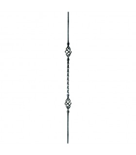 Balustres à 2 pignes 900mm carré de 12x12mm pour escaliers et balustrades