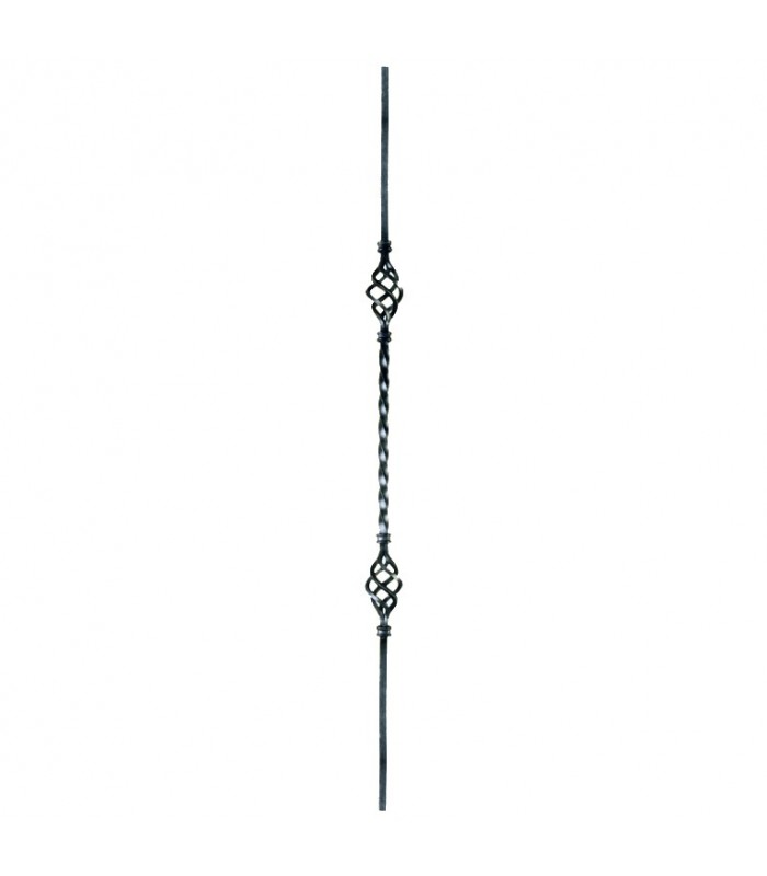 Balustres 2 pignes 900mm carré de 12x12mm pour escaliers et balustrades