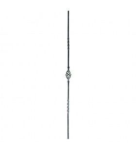 Balustres à 1 pigne 900mm carré de12x12mm en fer forgé pour garde-corps et escaliers