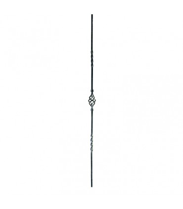 Balustres à 1 pigne 900mm carré de12x12mm en fer forgé pour garde-corps et escaliers