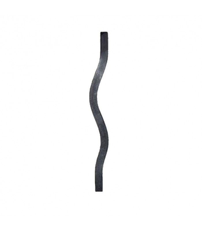 Balustre ondulé 350mm carré de 14x14mm pour grilles de défense et appuis de fenêtres