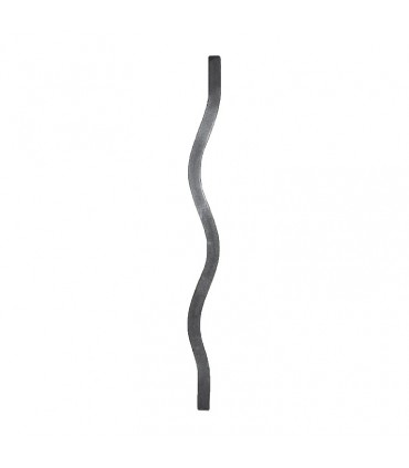 Balustre ondulé 550mm carré de 14x14mm pour grilles de défense et appuis de fenêtres