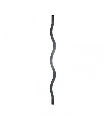 Balustre ondulé 850mm carré de 14x14mm pour grilles de défense et appuis de fenêtres