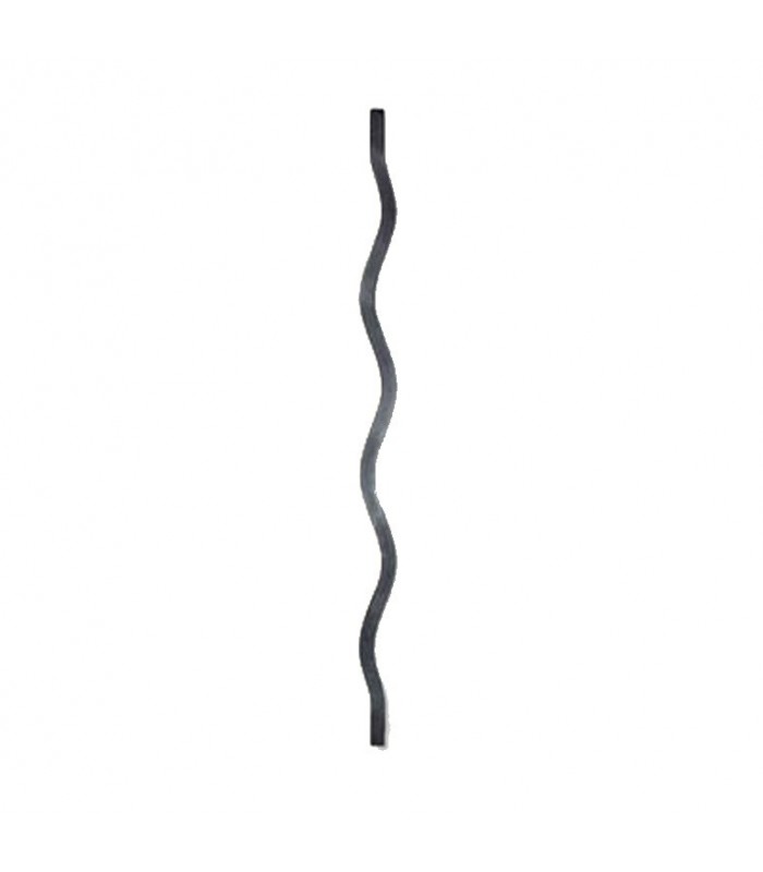 Balustre ondulé 950mm carré de 14x14mm pour grilles de défense et appuis de fenêtres