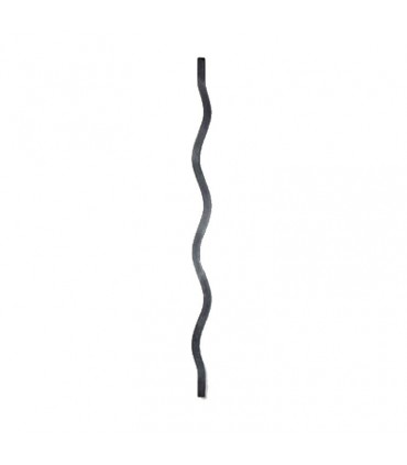 Balustre ondulé 950mm carré de 14x14mm pour grilles de défense et appuis de fenêtres