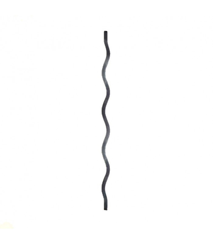 Balustre ondulé 1050mm carré de 14x14mm pour grilles de défense et escaliers