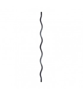 Balustre ondulé 1150mm carré de 14x14mm pour grilles de défense et escaliers