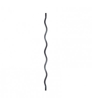 Balustre ondulé 1150mm carré de 14x14mm pour grilles de défense et escaliers