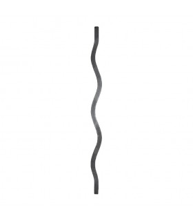 Balustre ondulé 850mm carré de 12x12mm pour grilles de défense et escaliers