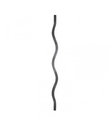 Balustre ondulé 850mm carré de 12x12mm pour grilles de défense et escaliers