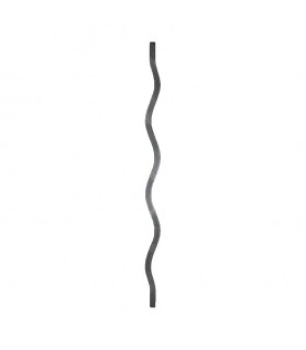 Balustre ondulé 950mm carré de 12x12mm pour grilles de défense et escaliers