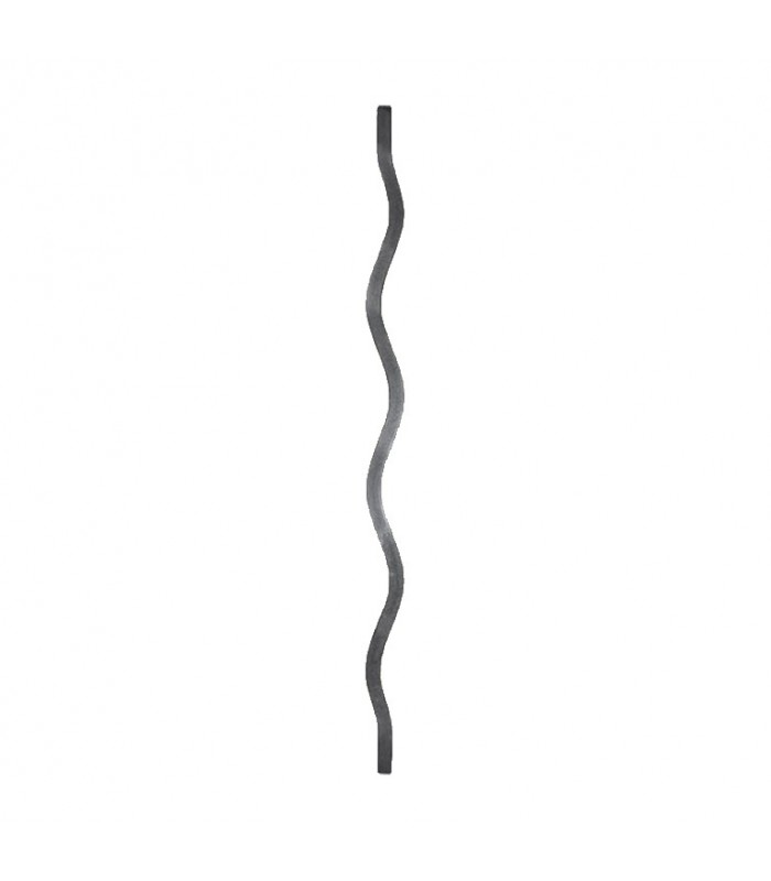 Balustre ondulé 950mm carré de 12x12mm pour grilles de défense et escaliers