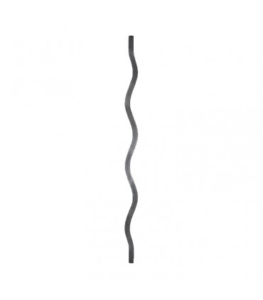 Balustre ondulé 950mm carré de 12x12mm pour grilles de défense et escaliers