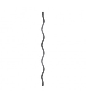 Balustre ondulé 1050mm carré de 12x12mm pour grilles de défense et escaliers