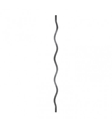 Balustre ondulé 1050mm carré de 12x12mm pour grilles de défense et escaliers