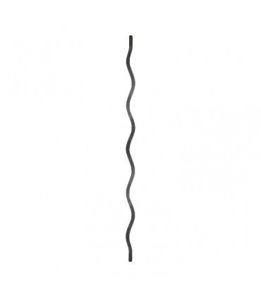 Balustre ondulé 1150mm carré de 12x12mm pour grilles de défense et balustrades