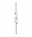 Balustre assemblé 900mm carré de 12x12mm assemblé avec volutes en S et en C
