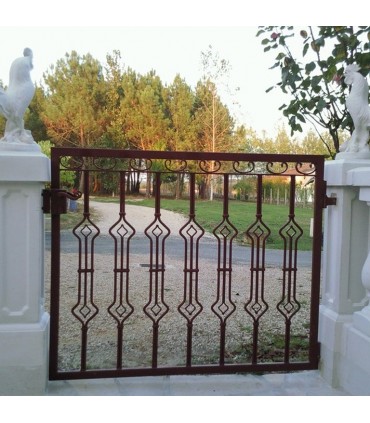 Balustre art déco 900mm 2 ronds ø10mm avec motif central tubulaire