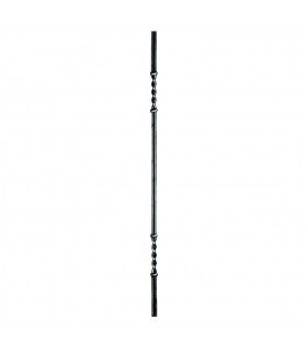 Balustre art déco 1000mm 2 ronds ø10mm avec deux torsades