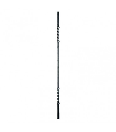 Balustre art déco 1000mm 2 ronds ø10mm avec deux torsades