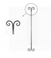 Balustre forgé 900mm carré de 14x14mm modèle droit queues de carpe