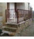 Balustre forgé 1000mm carré de 14x14mm avec motif central finitions queues de carpe