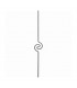 Balustre art déco 990mm en rond ø12mm  comprenant 1 motifs roulé