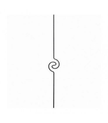 Balustre art déco 990mm en rond ø12mm  comprenant 1 motifs roulé