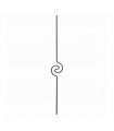 Balustre art déco 990mm en rond ø12mm  comprenant 1 motifs roulé