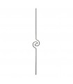 Balustre art déco 1400mm en rond ø12mm  comprenant 1 motif roulé