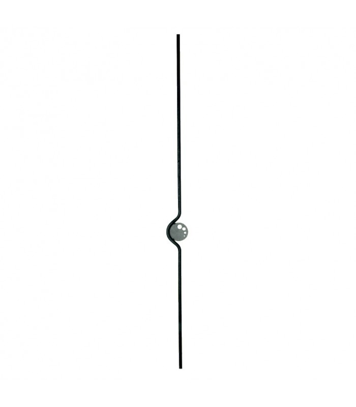 Barreaux arts décos 1400mm rond de ø14mm plaque trouée asymétrique