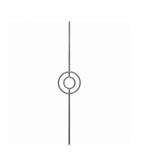 Balustre acier forgé 950mm rond de ø12mm art déco pour escalier