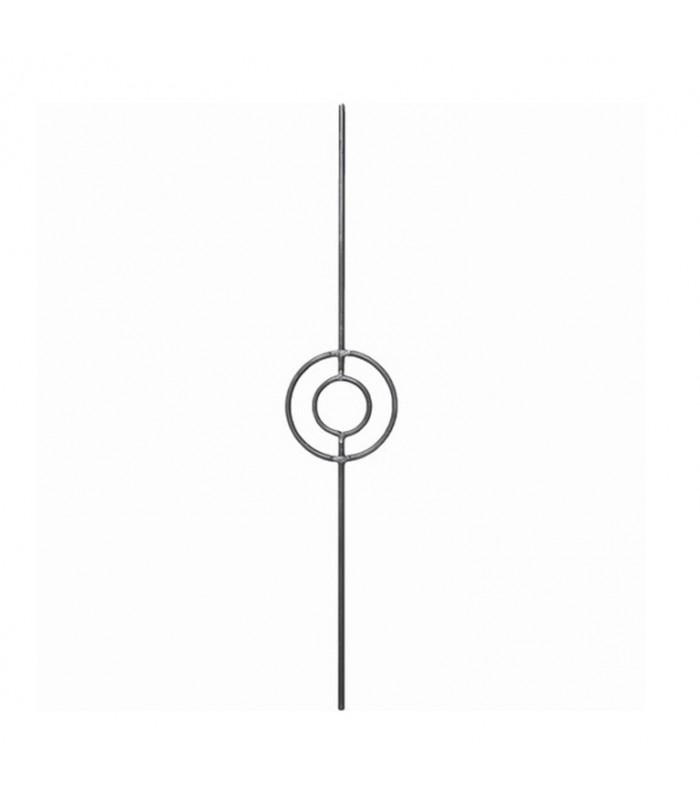 Balustre acier forgé 950mm rond de ø12mm art déco pour escalier