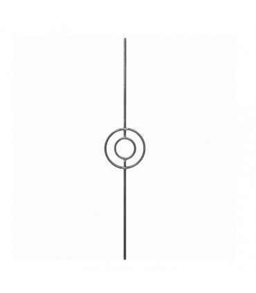 Balustre acier forgé 950mm rond de ø12mm art déco pour escalier