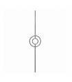 Balustre acier forgé 950mm rond de ø12mm art déco pour escalier