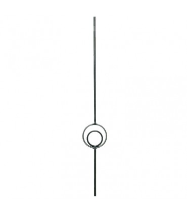 Balustre art déco 950mm rond de ø12mm avec motif excentré cylindriquex