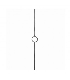 Balustre art déco 950mm rond de ø12mm motif rond central forgé