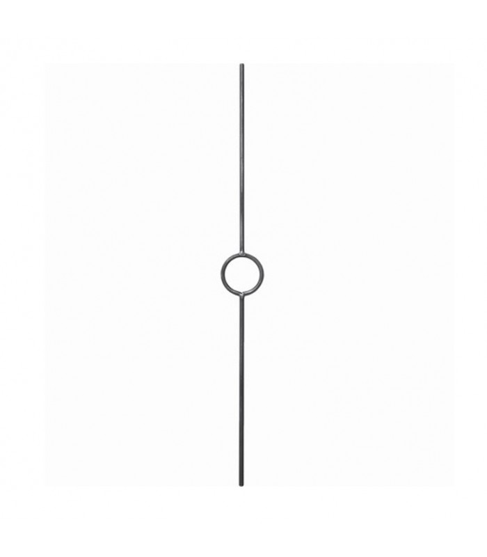 Balustre art déco 950mm rond de ø12mm motif rond central forgé
