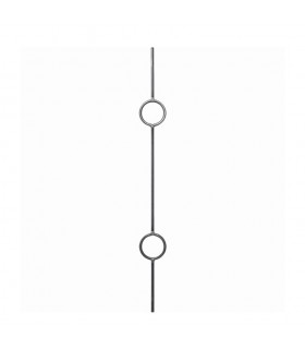 Balustres arts décos  950mm rond de ø12mm double motif acier forgé