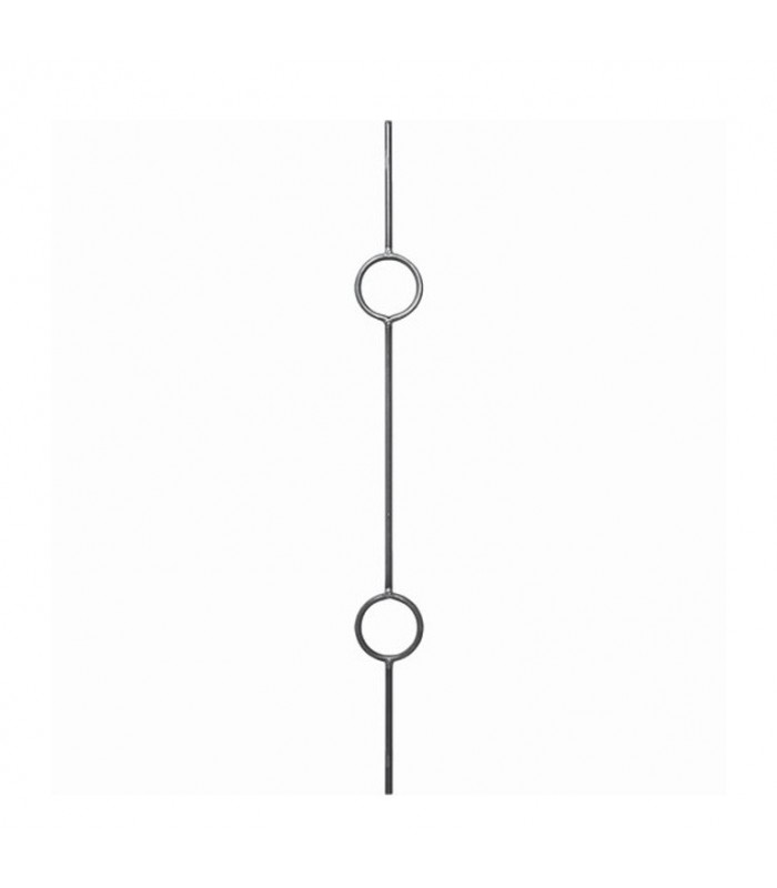 Balustres arts décos  950mm rond de ø12mm double motif acier forgé